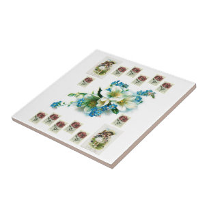 Azulejo Cerámica Tile Victorian Floral