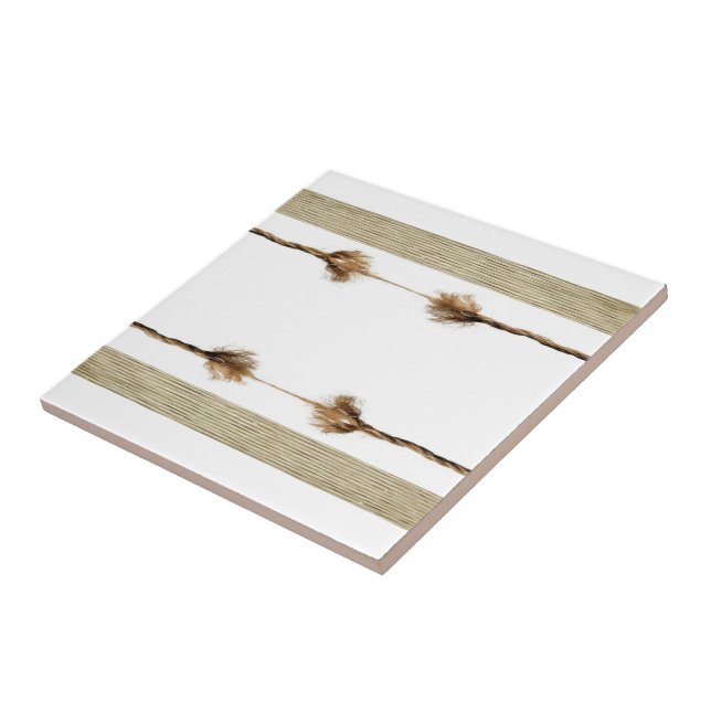 Azulejo Cerámica Tile White Rope Natural (Lado)