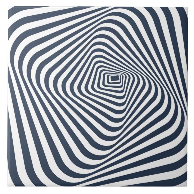 Azulejo cerámico - A través del túnel abstracto mo (Frente)