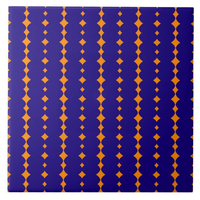 azulejo cerámico abstracto elegante azul (Frente)