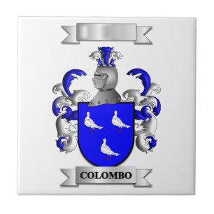 Azulejo Cerámico Apellido Italiano Colombo y Escud