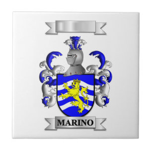 Azulejo Cerámico Apellido Italiano Marino y Escudo