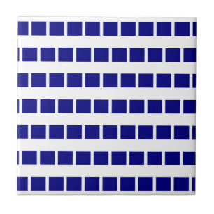 Azulejo Cerámico Azul y Blanco a Cuadros