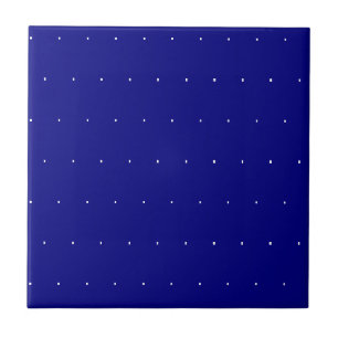 Azulejo Cerámico Azul y Blanco con Puntos