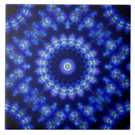 Azulejo Cerámico Azul y Negro