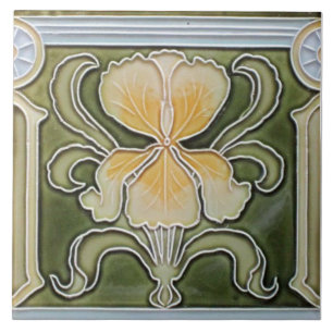 Azulejo Cerámico - Baldosa de Borde de Iris Art No