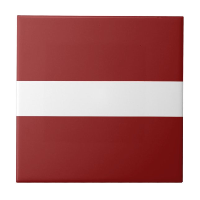 Azulejo Cerámico Bandera de Letonia (Frente)