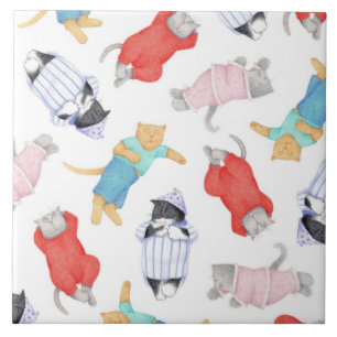 AZULEJO CERÁMICO CATS PAJAMAS