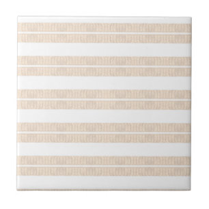Azulejo Cerámico Clásico Chic Beige con Rayas