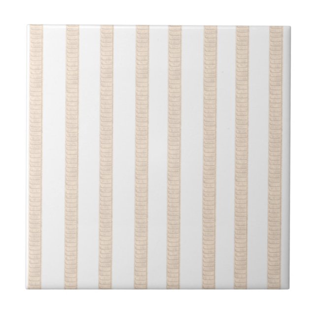 Azulejo Cerámico Clásico Moderno Beige Franja Vert (Frente)