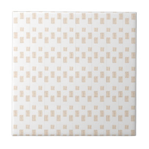 Azulejo Cerámico Clásico Moderno Beige y Blanco Cu
