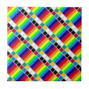 Azulejo Cerámico Colores Coloridos Cuadrado