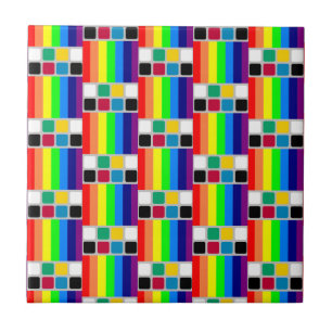 Azulejo Cerámico Colores Coloridos Cuadrado 