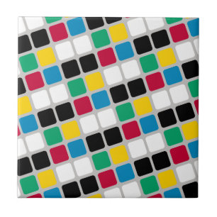 Azulejo Cerámico Colores Coloridos Cuadrado