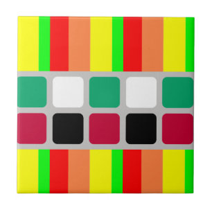 Azulejo Cerámico Colores Coloridos Raya
