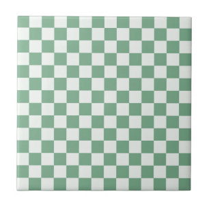 Azulejo cerámico con patrón de tablero de ajedrez