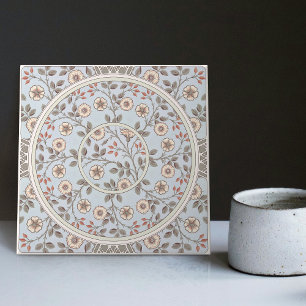 Azulejo Cerámico con Patrón Floral de Margarita de