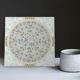 Azulejo Cerámico con Patrón Floral de Margarita de