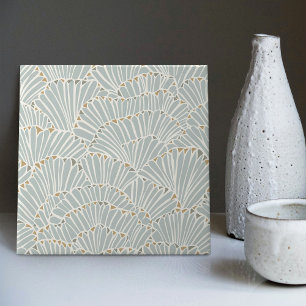 Azulejo Cerámico Conchas Art Déco