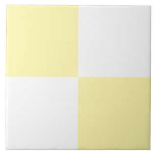 Azulejo Cerámico Cuadrado Amarillo Pastel Blanco M