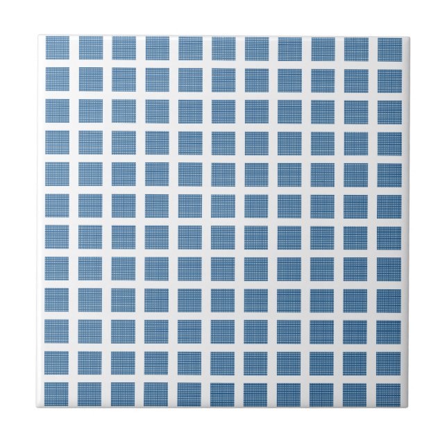 Azulejo Cerámico Cuadrado de Raya Azul (Frente)