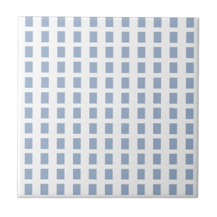 Azulejo Cerámico Cuadrado de Raya Azul y Blanco