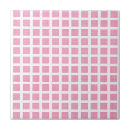 Azulejo Cerámico Cuadrado de Raya Rosa