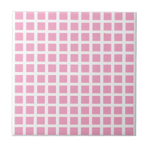 Azulejo Cerámico Cuadrado de Raya Rosa