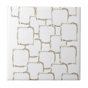 Azulejo Cerámico Cuadrados Abstractos Beige