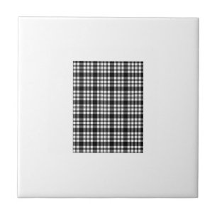 Azulejo Cerámico Cuadros Blancos y Negros