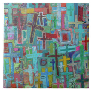Azulejo Cerámico de 6 x 6 en la Cruz
