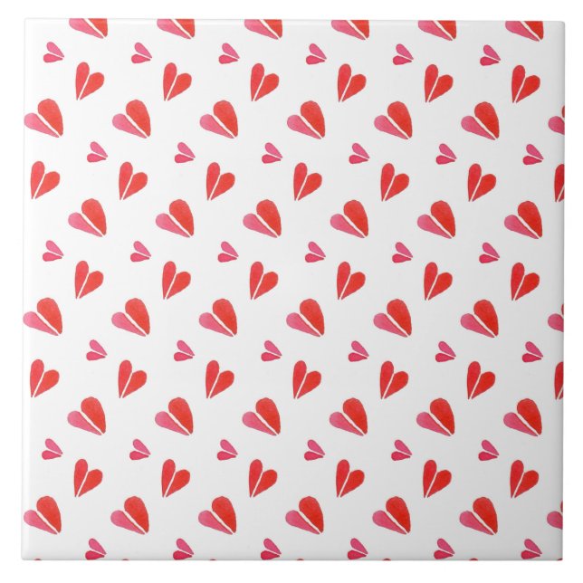 AZULEJO CERÁMICO DE 6X6 MINI CORAZONES (Frente)