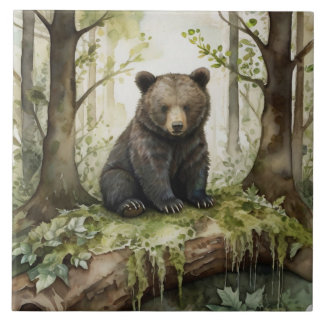 Azulejo Cerámico de Animales del Bosque