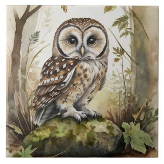 Azulejo Cerámico de Animales del Bosque