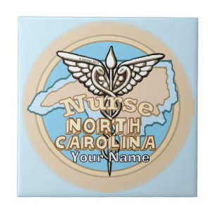 Azulejo Cerámico de Caduceo de Enfermera de Caroli