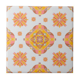Azulejo Cerámico de Cuadrícula Floral