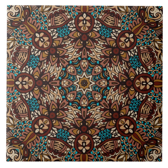 Azulejo Cerámico de Diseño Geométrico (Frente)