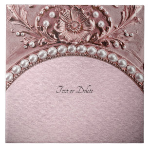 Azulejo Cerámico de Flor Rosa
