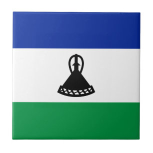 Azulejo Cerámico de la Bandera de Lesoto