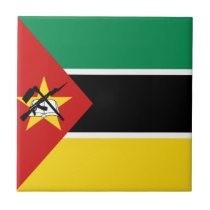 Azulejo Cerámico de la Bandera de Mozambique