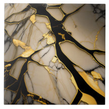 Azulejo Cerámico de Mármol Dorado con Venas Crista