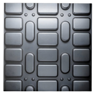 Azulejo Cerámico de Metal Relevado