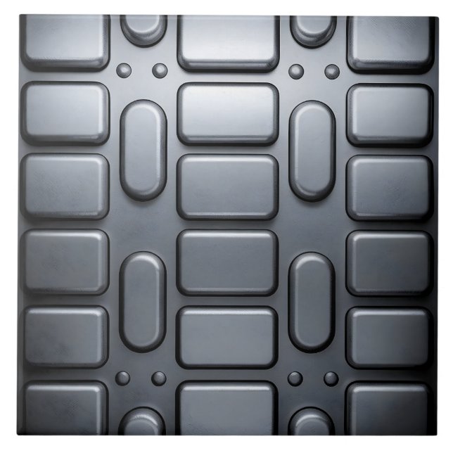 Azulejo Cerámico de Metal Relevado (Frente)