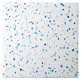 Azulejo Cerámico de Patrón Terrazzo Azul Moderno