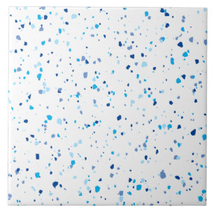 Azulejo Cerámico de Patrón Terrazzo Azul Moderno