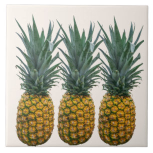 Azulejo Cerámico de Piña Tropical Decorativo