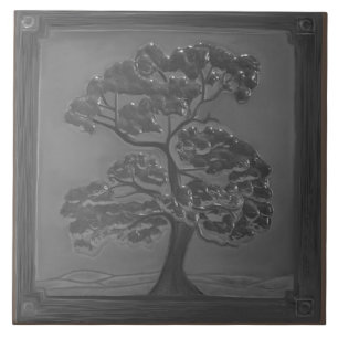 Azulejo Cerámico de Roble Artesano de Estaño
