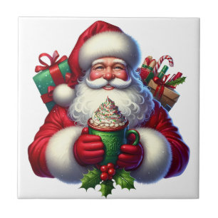 Azulejo Cerámico de Santa para Fiestas
