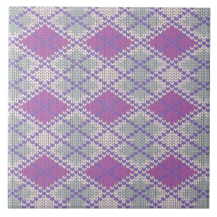 AZULEJO CERÁMICO DE TEJIDO ARGYLE LILAC 6x6
