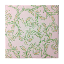 Azulejo Cerámico de Vid Verde